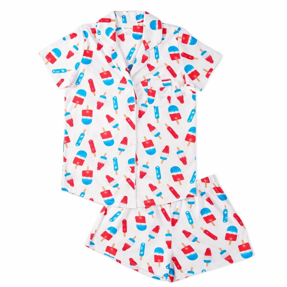 Hart + Land Organic Pima Cotton Popsicle Pajama Set Small